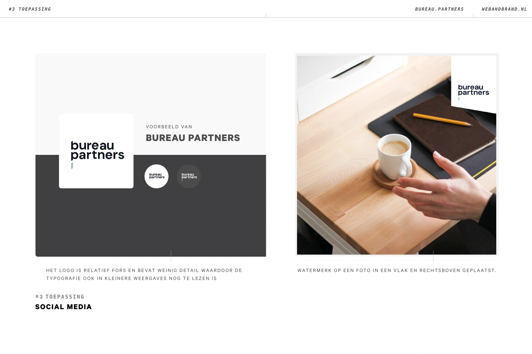 Brand identity applications for BureauPartners